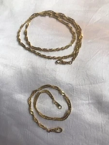 Juego de cadena de 14 kgp 20"" y pulsera de cuerda retorcida de 8"" eslabones cierre de resorte - Imagen 1 de 12