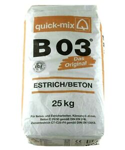 Estrich B03 C 25/30 , Estrichbeton, Zementestrich, Trockenmörtel, Beton 1 Kilo