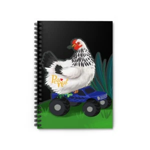 Peanut the Brahma Hen and Her Treat Truck Spiral Notebook - Ruled Line - Picture 1 of 5