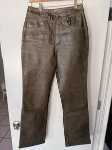Maxima by Wilson's Lederhose braun 100 % Leder Vintage Look breiteres Bein Gr. 6 - Bild 1 von 9