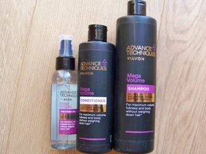 Avon Mega Volume Set. Shampoo 400ml Conditioner 250ML Treatment Spray New (67) - Picture 1 of 2