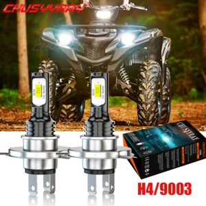 Pair LED Headlight H4 Bulbs Lights 6000k For Yamaha Grizzly 550 700 2007-2016 - Picture 1 of 12