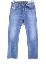 DIESEL Larkee 083AX Men Jeans W29/L34 Mid-Blue Stretch Regular Straight Distress