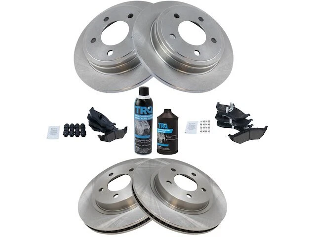 Kit de pastillas de freno y rotor delantero y trasero TRQ para Chrysler 300M 1999-2004 11THMY Foto 1 de 1