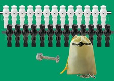  13 Black/13 White Robotic Style Foosball Men for a 5/8" Rod + 26 Screws/Nuts
