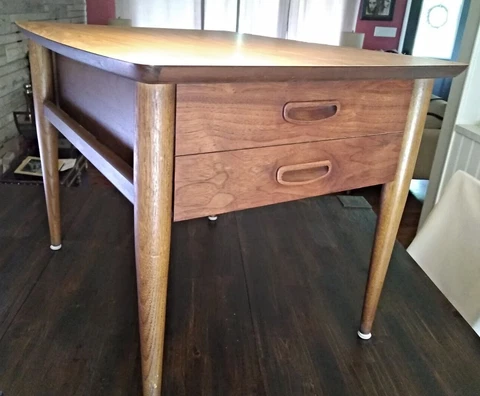 LANE Walnut End Side Lamp Table Nightstand Mid Century Modern MCM 1964 Cover