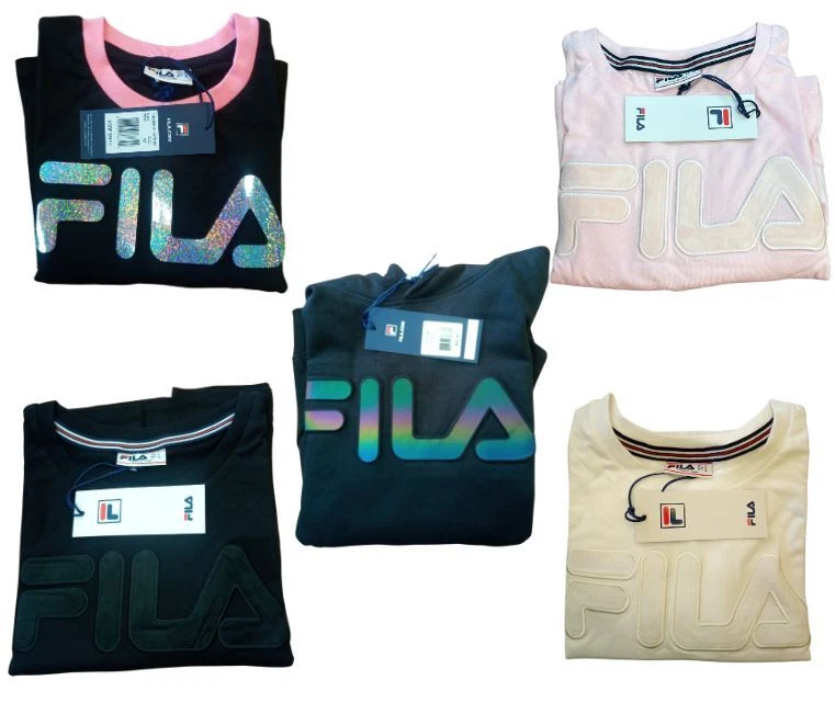 Camisas com logotipo de mistura de algodão manga longa FILA para meninas/adolescentes, várias - Imagem 1 de 1