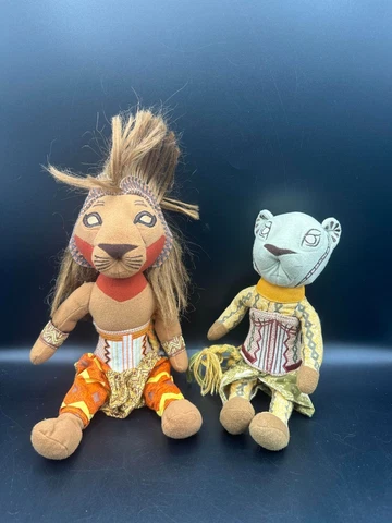 Disney THE LION KING Broadway Musical Set of 3 Simba Nala Lion & Timon 10" Plush Cover