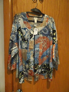 CHICO'S DAMEN REISENDE SAMMLUNG ASIATISCHE THEMENJACKE - NEU MIT ETIKETT - GRÖSSE 3 - Bild 1 von 5