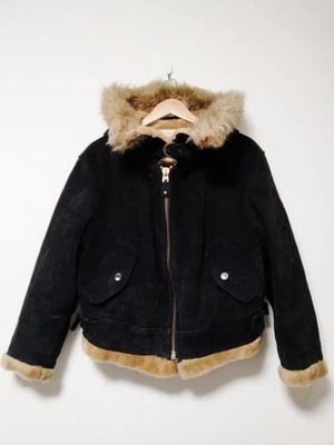 Chaqueta Blusa Mouton Cuero Gamuza 45rpm Negra Mujer Otoño Invierno Informal JAPÓN Foto 1 de 4