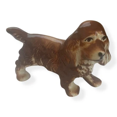 Vintage Cocker Spaniel Dog Figurine 1950's Morton Pottery USA Ceramic 6” - Image 1 of 4