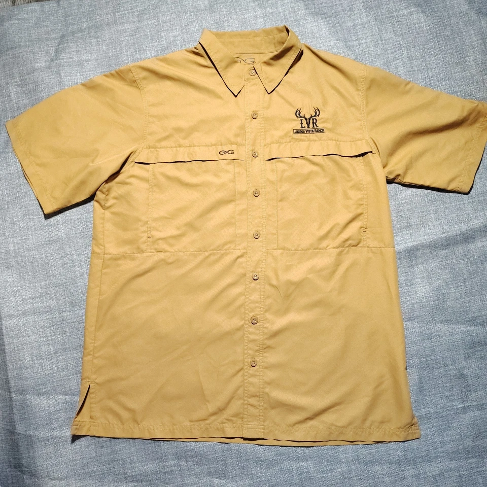 Game Guard Shirt Men's Large Brown Vented Fishing/Hunting Short sleeve  UPF 50 - Image 1 of 4