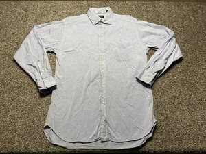 Gitman Bros Shirt Mens 15.5 34 Pinpoint Cotton Oxford John Ashford USA - Picture 1 of 12