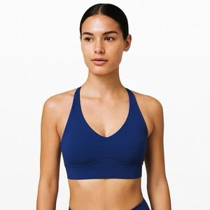 Lululemon In Alignment Longline Sport BH Navy Gr. 2 Cross Back Yoga Activewear - Bild 1 von 16