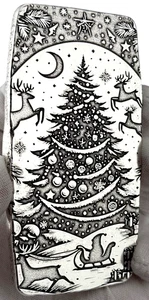 10 ozt 999 Fine Silver Art Bar- CHRISTMAS - ADAMO TECHNE - Limited Edition - Foto 1 di 6