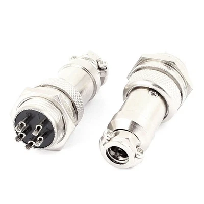 2 piezas GX16-5 16 mm tornillo conector de aviación macho hembra de 5 pines - Imagen 1 de 2