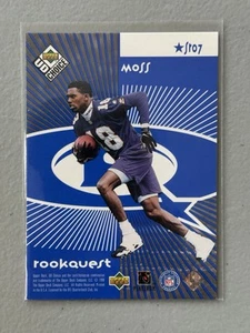 RANDY MOSS JERRY RICE 1998 Upper Deck UD Choice #SR07 RC Starquest Rookquest - Bild 1 von 2