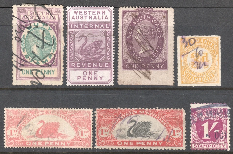 Australia States South Western NSW Revenue Fiscal Duty Tax Stamps Lot VF - Image 1 of 1