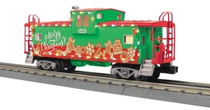 MTH RAILKING CHRISTMAS EXTENDED VISION CABOOSE W/LED LIGHTS 30-77412 - Picture 1 of 1