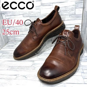 Ecco St.1 Hybrid Men's Leather Derby Shoes US8 EU40 Brown Pre-owned - Imagen 1 de 10