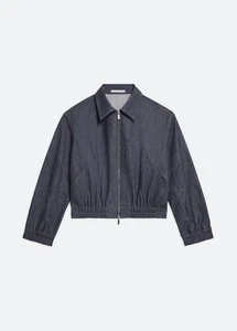 Damen Helmut Lang APEX JEANSJACKE Gr. Medium Raw Indigo Jeansjacke mit Reißverschluss - Bild 1 von 10