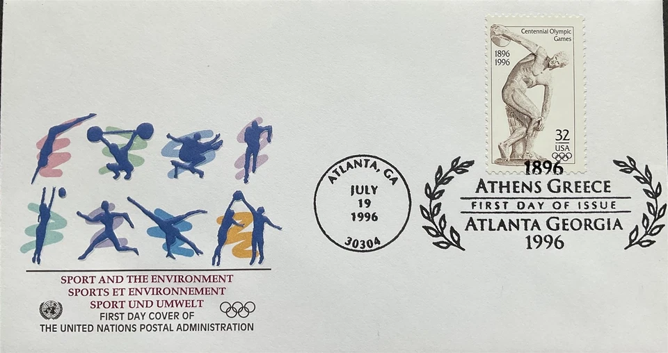 United Nations Sports Cover 3087 Summer Olympics Athens Greece - Atlanta GA - Image 1 of 1