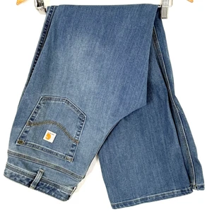 Carhartt Womans Size 10R Jeans Relaxed Fit Straight Leg 5 Pocket Work Pants - Picture 1 of 14