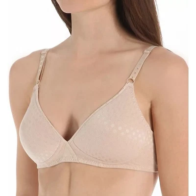 Fruit of the Loom Women's 38A Beige Jacquard Lightly Padded Wirefree Bra K9-5 - Image 1 of 4