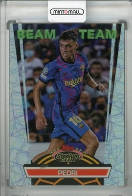 2021-22 Topps Stadium Club Chrome Liga dos Campeões Barcelona Pedri 1992 Beam - Imagem 1 de 2