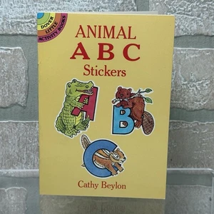 Tier ABC Stickerbuch von Cathy Beylon Vintage 1994 Dover Books PB 26 Sticker - Bild 1 von 8