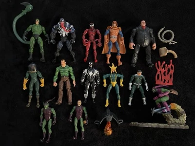Lote de figuras de villano Toybiz Marvel Legends Spider-Man - Duende Verde Veneno Kingpin Foto 1 de 4