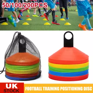 50/100/200pcs Plastic Football Training Cones Football/Sports Marker Disc New UK - Picture 1 of 15