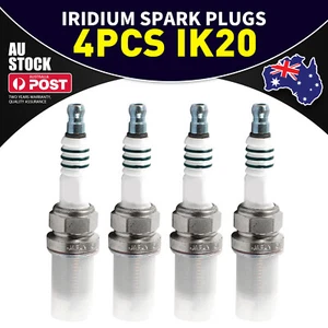 4x IRIDIUM Spark Plugs IK20 for '02~'08 Honda Jazz - 1.3L L13A1 4cyl - Picture 1 of 7