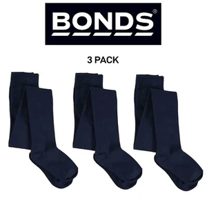 Bonds Kids School Tights Lycra Soft Waistband for Comfort Durable 3 Pack R6312N - Picture 1 of 3