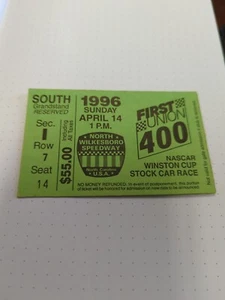 North Wilkesboro Ticket Stub 1996 Harry Gant Autograph - Picture 1 of 6