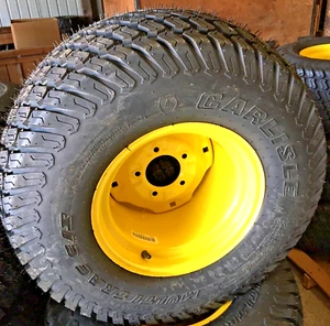 One 26x12.00-12 Carlisle Turf Tire on John Deere 1025R Mower Wheel 26 1200 12 - Picture 1 of 4
