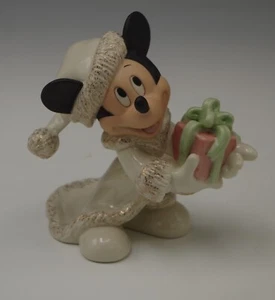 LENOX DISNEY SHOWCASE CHRISTMAS WITH MICKEY FIGURINE 4" - Picture 1 of 6
