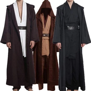 Star Wars Caballero Jedi Obi-Wan Kenobi Disfraz Disfraz Conjunto Halloween Capa Bata - Imagen 1 de 13