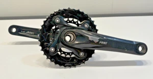 Juego de bielas dobles para bicicleta de montaña Shimano Deore FC-M615 175 mm 34/24 de aluminio negro - Imagen 1 de 10