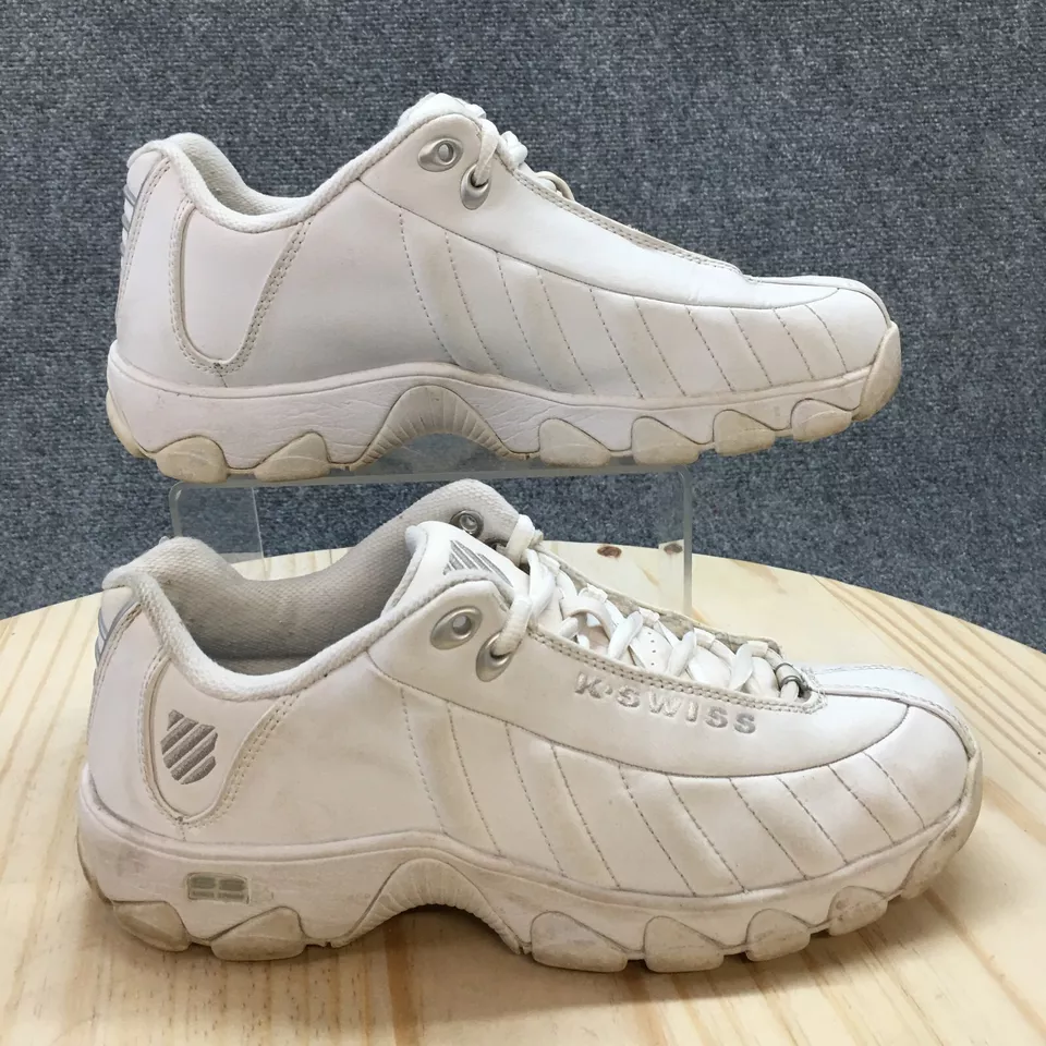 K Swiss Shoes Womens 9 ST329 CMF Training Sneakers White Leather Low 03426-129 - Image 1 of 4