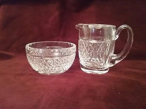 Waterford Crystal Alana Creamer and Open Sugar Bowl Giftware/Alana. NICE. - Afbeelding 1 van 5