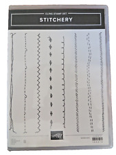 NEW - STAMPIN UP! - STITCHERY CLING STAMP SET - ONE SET OF EIGHT