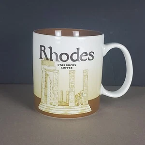 Starbucks Rhodes Greece 2014 Brown Mug Cup 16 oz Foreign - Picture 1 of 5