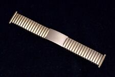 HADLEY ROMA Stainless Steel Gold Tone Matte Stretchy Watch Band 15-23mm End Flex