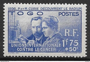 TIMBRE TOGO PIERRE ET MARIE CURIE N° 171 NEUF * GOMME AVEC CHARNIERE - Picture 1 of 2