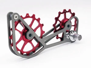 SwishTi Bicycle Oversized Pulley Titanium Cage for Shimano Ultegra 6800/9000 Red - Picture 1 of 10
