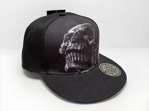 NEW Dyse One SKULL Black Snapback One Size Adjustable Baseball Cap - Picture 1 of 11