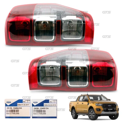 For Ford Ranger Wildtrak Pickup 2012 22 Gray Red Pair Tail Lamp Light - Image 1 of 4