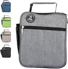 Insulated Lunch Bag Waterproof Aluminum Inner Lining Durable Mesh Pouch Grey