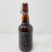Vintage Grolsch Beer Bottle W/ Infused Peppers Porcelain Lid Kitchen Decor 10"